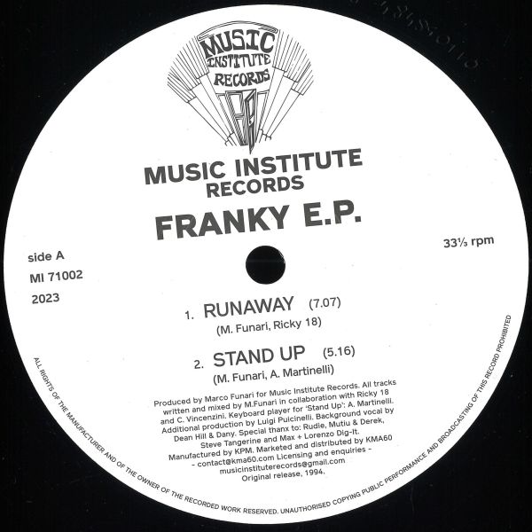 Marco Funari — Franky E.P. vinyl cover