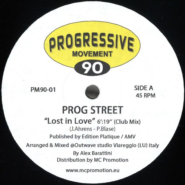 Prog Street — LOST IN LOVE vinyl cover