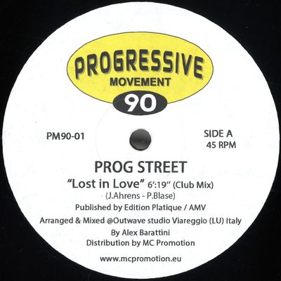 Prog Street — LOST IN LOVE vinyl cover