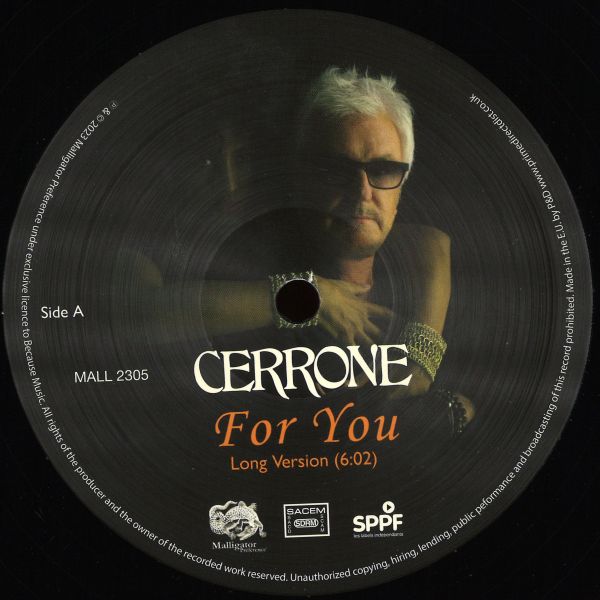 Cerrone — For You vinyl cover