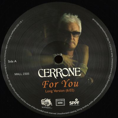 Cerrone — For You vinyl cover