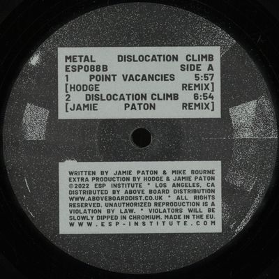 Metal — Point Vacancies vinyl cover