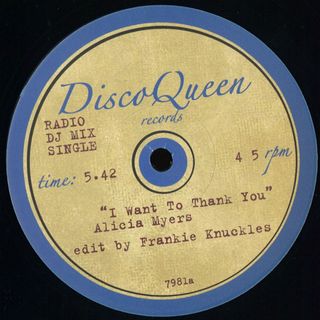 Frankie Knuckles Edits — Disco Queen #7981 vinyl cover