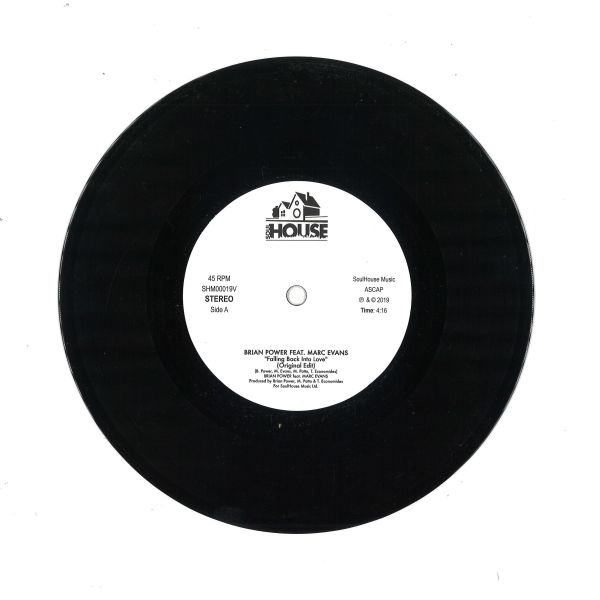 Brian Power, & Marc Evans — Falling Back Into Love (7") vinyl cover