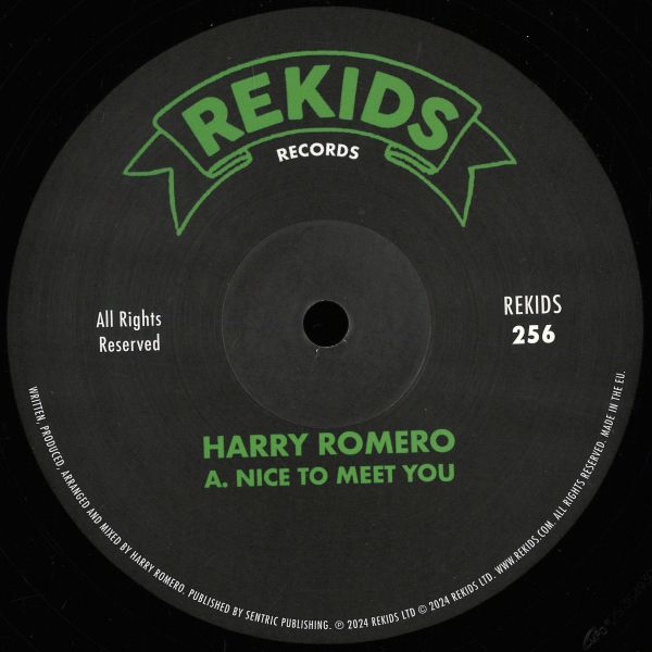 Harry Romero — Nice To Meet You vinyl cover