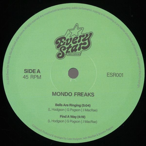 Mondo Freaks — Bells Are Ringing EP vinyl cover