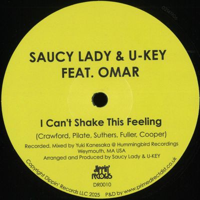 Saucy Lady, U-Key Featuring Omar — I Can't Shake This Feeling vinyl cover