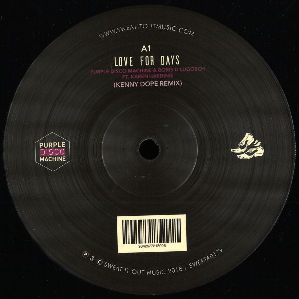 Purple Disco Machine, Boris Dlugosch, Karen Harding — Love For Days vinyl cover