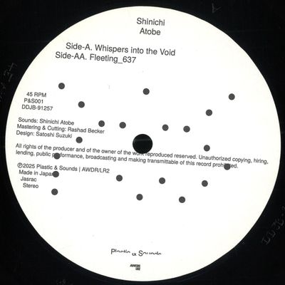 Shinichi Atobe — Whispers into the Void / Fleeting_637 vinyl cover