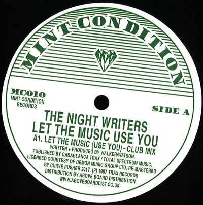 The Night Writers — Let The Music (use You) vinyl cover