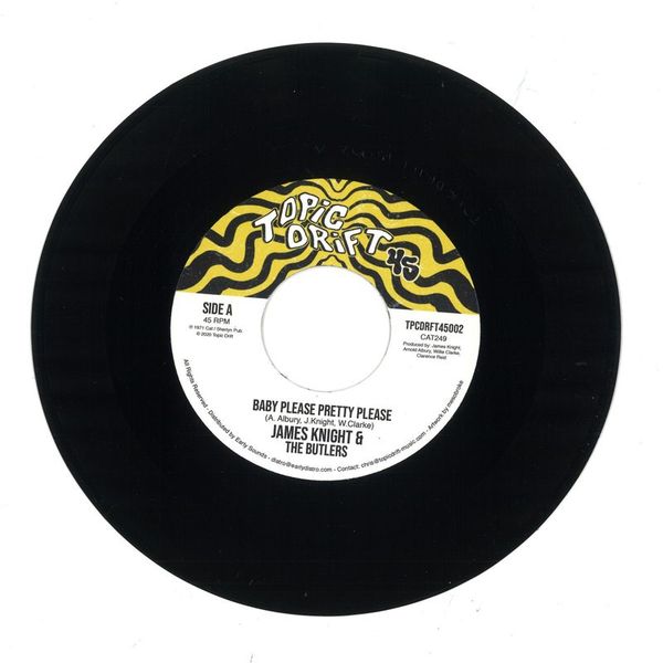 James Knight&The Butlers — Baby Please Pretty Please / Space Guitar 7" vinyl cover