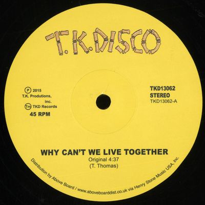 Timmy Thomas — Why Can't We Live Together vinyl cover