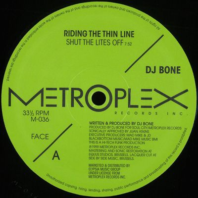 DJ Bone — Ridding The Thinline vinyl cover