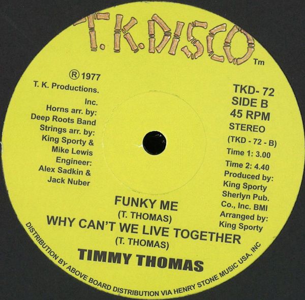 Timmy Thomas — Africano vinyl cover