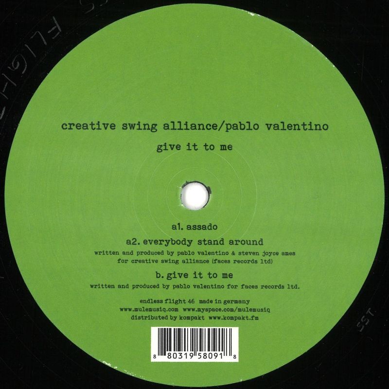 Creative Swing Alliance, pablo Valentino — Give It To Me vinyl cover