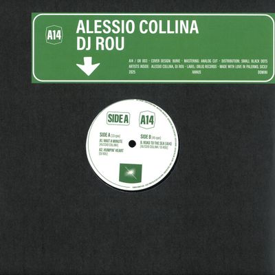 Alessio Collina, DJ Rou — A14 EP vinyl cover