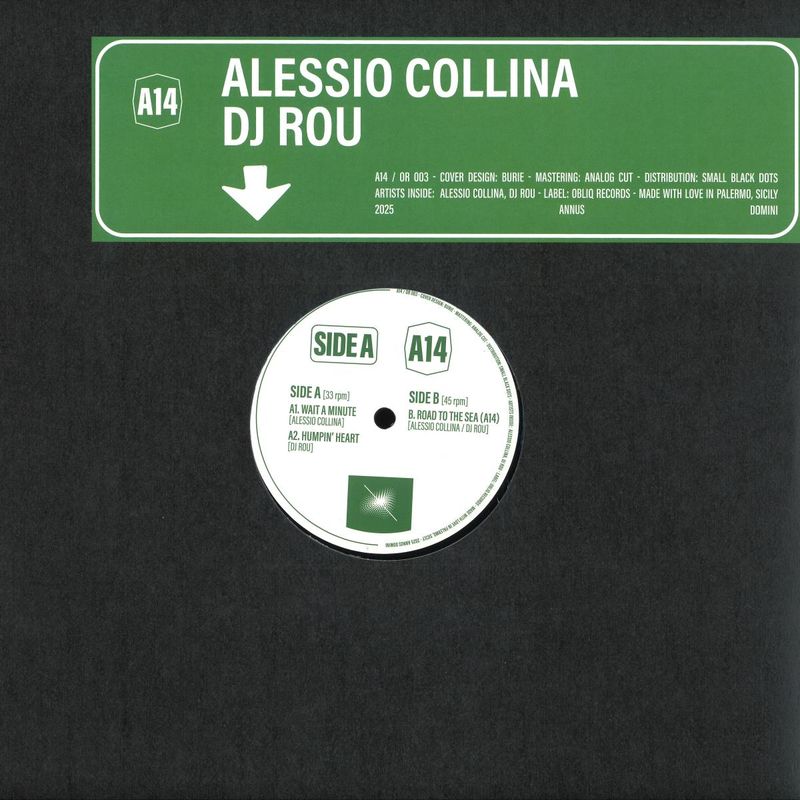 Alessio Collina, DJ Rou — A14 EP vinyl cover